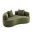 Causeuse courbée 66,93 pouces à compression complète, tissu en velours de peluche, canapé compact sans assemblage pour petits espaces et appartements, capacité de 350 lb-462809850
