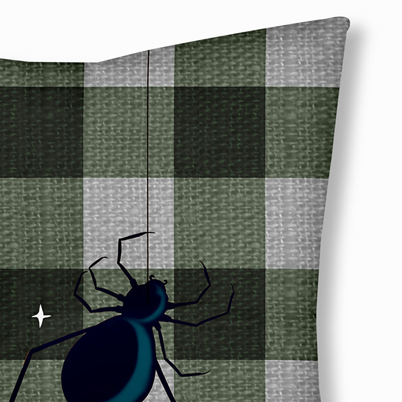293_Eeek! Coussin Halloween, 26 po x 26 po, Vert