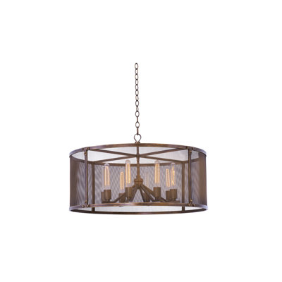 Chelsea 8 LT Copper Patina Chandelier Kalco