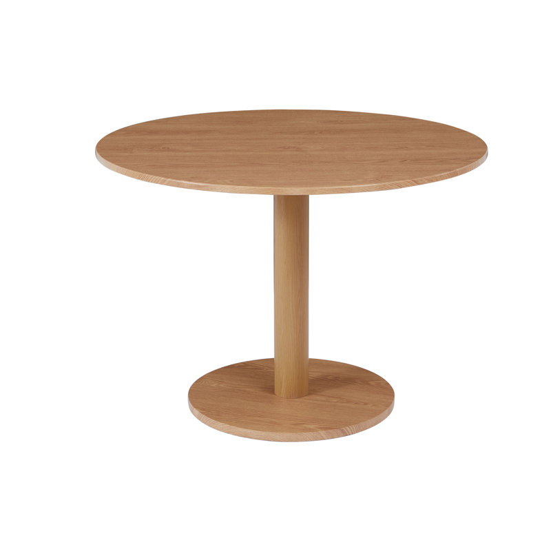 Haben Round Pedestal Dining Table, Natural, 29.52"H x 23.62"L x 23.62"W