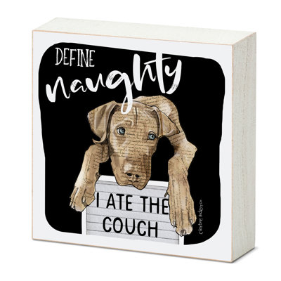 The Couch Freestanding Solid Wood Block Sign