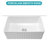 White Kitchen Sink - 33 Inch White Porcelain Ceramic Single Bowl Reversible Design Kitchen Sink