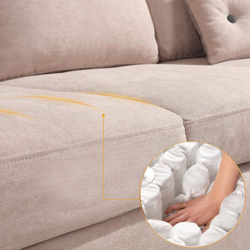 Canapé et chaise longue réversible en lin 107,25 po