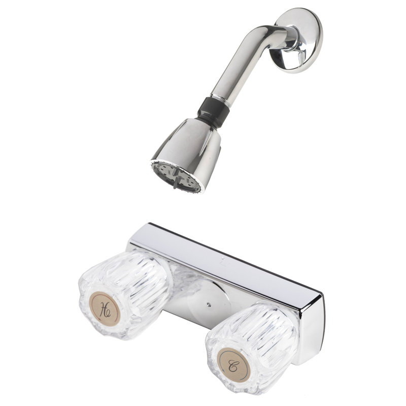 Soupape pour le camping/mobile à deux poignées non métalliques, Chrome