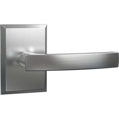 Poignée de porte avec rosette rectangulaire