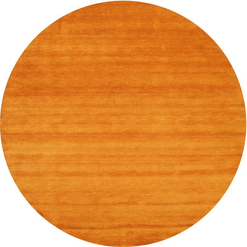 Tapis contemporain orange, Rond 3 pi