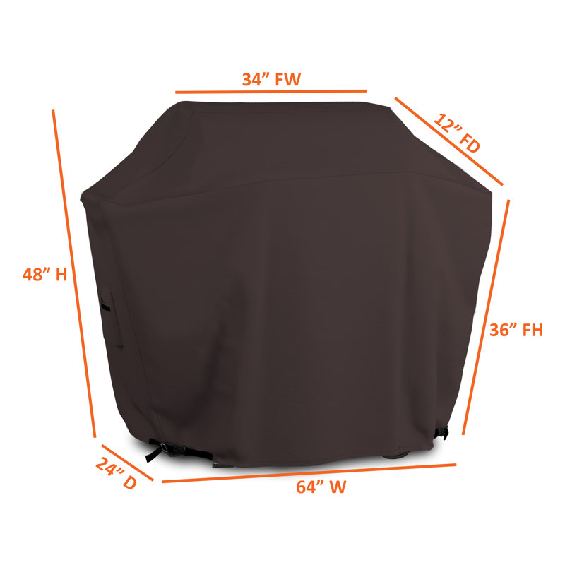 Blue Elephant Grill Cover, 34 x 24 x 64, Brown, 18 Oz