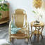 Chaise berçante en rotin