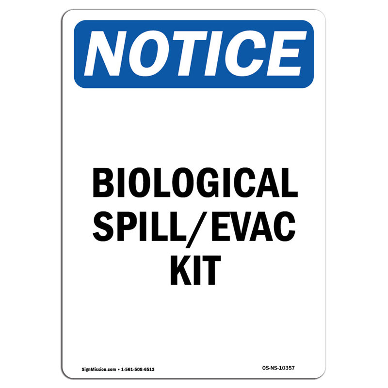 Enseigne d'évacuation biologique