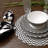 B&W Chevron Dinner Plate