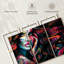 Edgy Female Portrait Multi Piece Canvas Print-1454871723