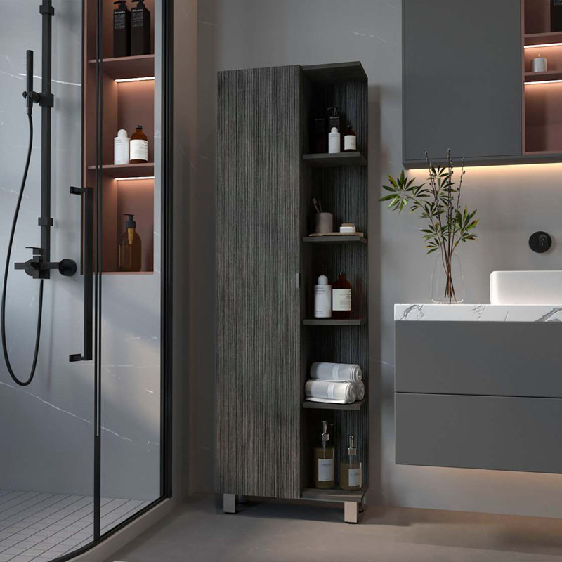 Armoire à linge Smokey, Gris