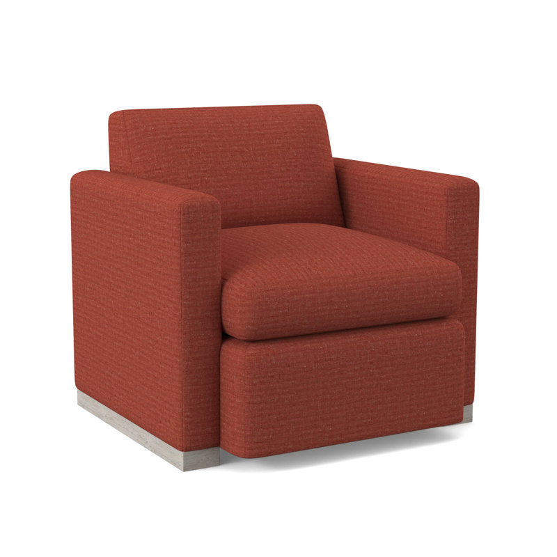 Ledger Sunbrella® Boucle Swivel Chair, Edworth Ocean Viscose, Bisque