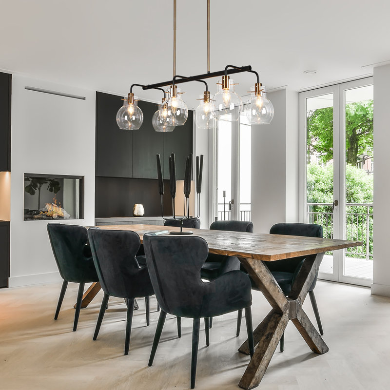Satilla 6 - Light Dimmable Linear Chandelier