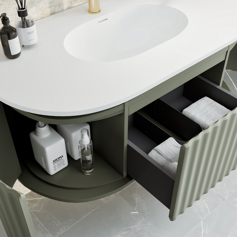 Meuble-lavabo simple 39 po Haven, Vert, Vert