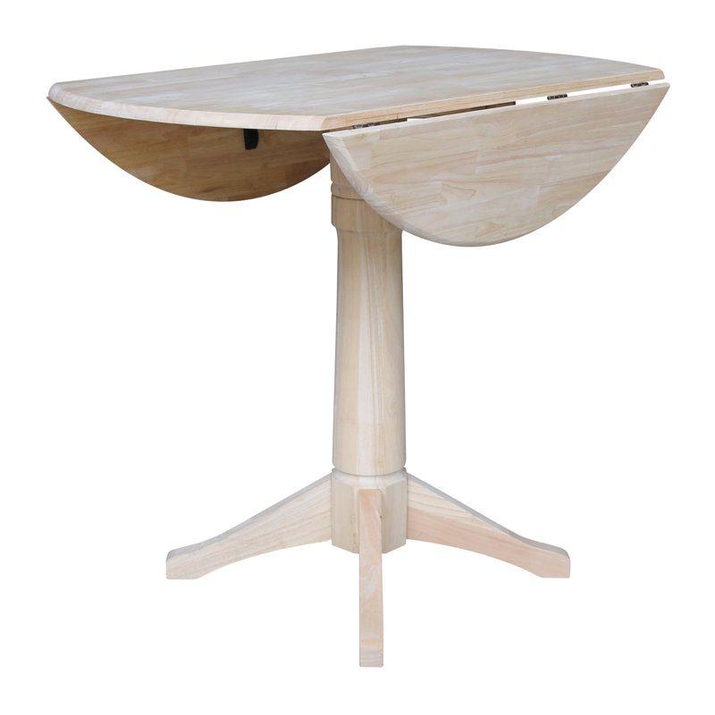 Extendable Round Solid Wood Dining Table, Ready to Finish / Unfinished