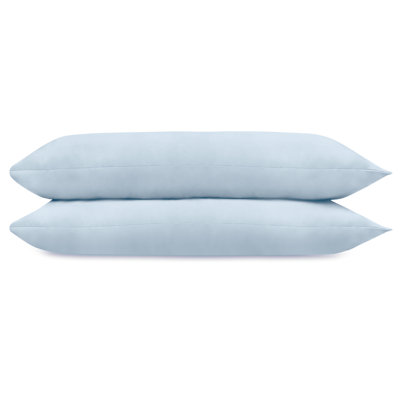 Ensemble de 2 taies d'oreiller en satin de coton biologique certifié Dela GOTS, 400 fils, coton doux à longues fibres