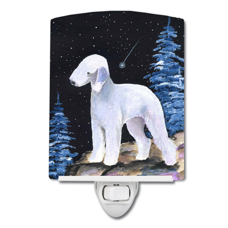 Starry Bedlington Terrier Ceramic Night Light