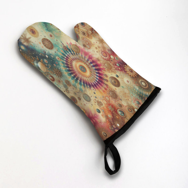 Shimmer Dye Patterns Oven Mitt Cotton Twill