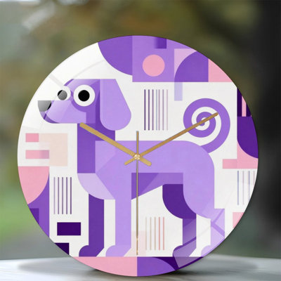 Horloge murale 12 po ronde en verre trempé avec mouvement à quartz silencieux