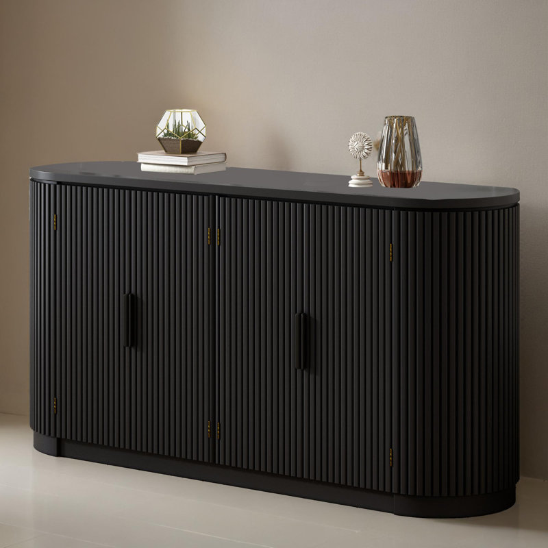Storage Console Table, Black