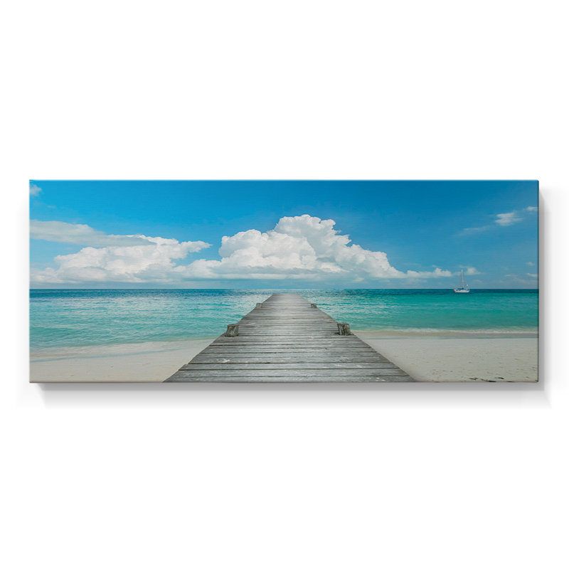 Infinity Pier- Toile tendue avec châssis - Prêt à accrocher, H 16 po x l 40 po