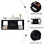 Meuble-lavabo mural moderne 40 po avec meuble-lavabo flottant en céramique