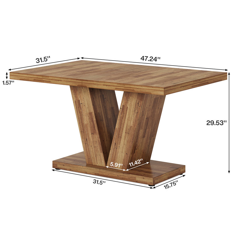 Petite table de conférence rectangulaire, table de réunion modulaire, Noyer brun