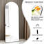 Floor Mounted Full Length Mirror With Arched Aluminum Alloy Frame For Bathroom