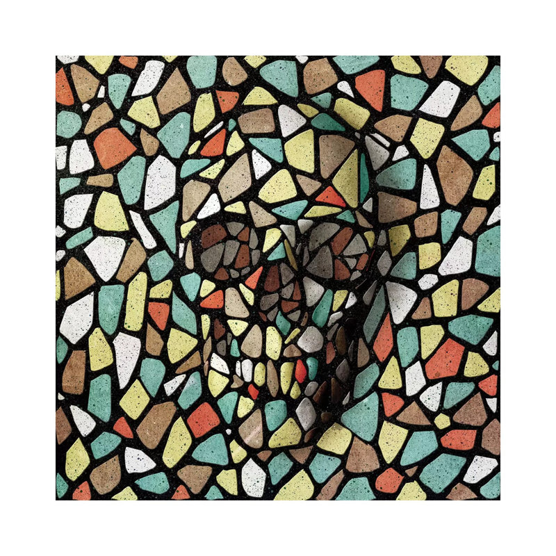 Mosaic Skull Color by Ali Gulec - Wrapped Canvas Print, 30.48 cm H x 30.48 cm W x 1.91 cm D