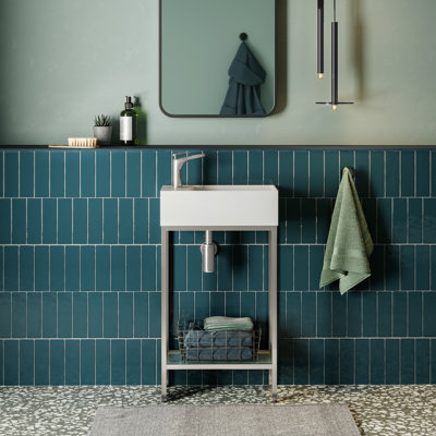 Pierre 19.5 Single, Freestanding, Open Shelf, Frame Bathroom Vanity