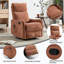 Fauteuil inclinable manuel à massage thermique avec chaise berçante et pivotante-743098714