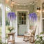 Faux fleurs de glycine artificielles suspendues-509353504