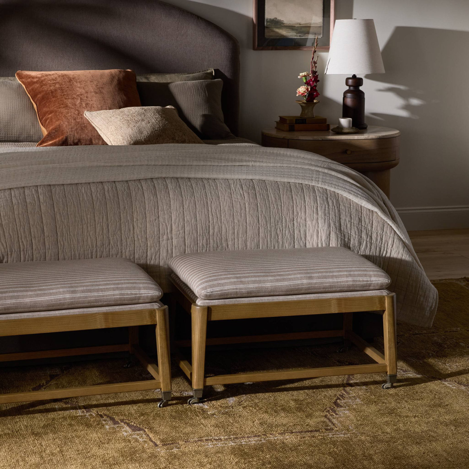 Eleanor Accent Stool, Rodin Sand