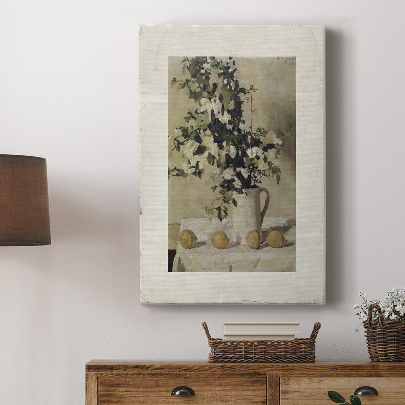 Motif floral rétro avec motif floral - Cavas, H 48 po x l 32 po