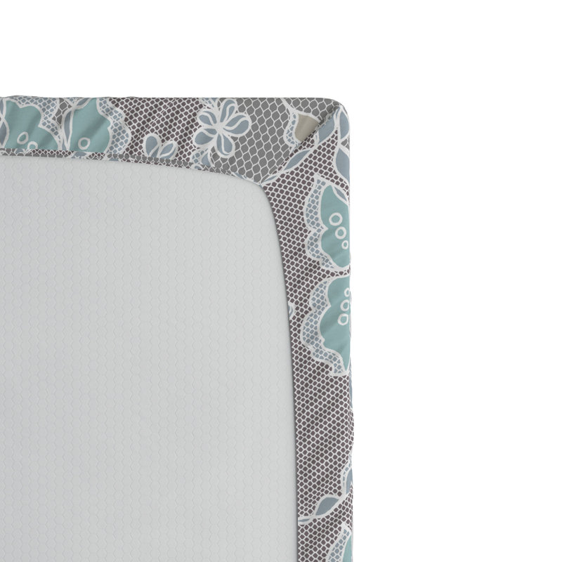 Microfiber Floral Fitted Sheet, Full Fitted Sheet