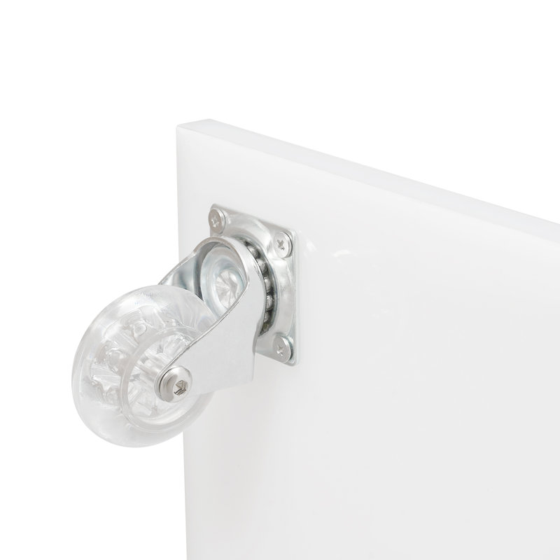 Table d'appoint mobile en acrylique pour table d'appoint en forme de C, Blanc