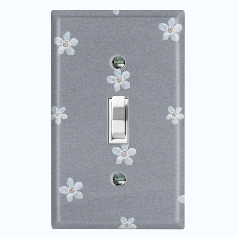 Patterned 1 - Gang Toggle Light Switch Standard Wall Plate