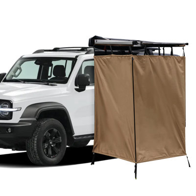 Awning Shower Tent Car Outdoor Portable Camping Shower Tent Car Side Shower Room Privacy Shelter Restroom Vehicle Side Shower Bathroom for RV, Van, Truck, Waterproof
