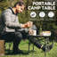 Table pliante de camping, table portative pour 1 à 2 personnes - Table pliable légère avec sac de transport pour le camping, la randonnée, les pique-niques, les barbecues, les voyages à la plage et les fêtes de fin d'année (16,5 pouces).