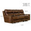  Ensemble de salon inclinable en cuir véritable 2 pièces