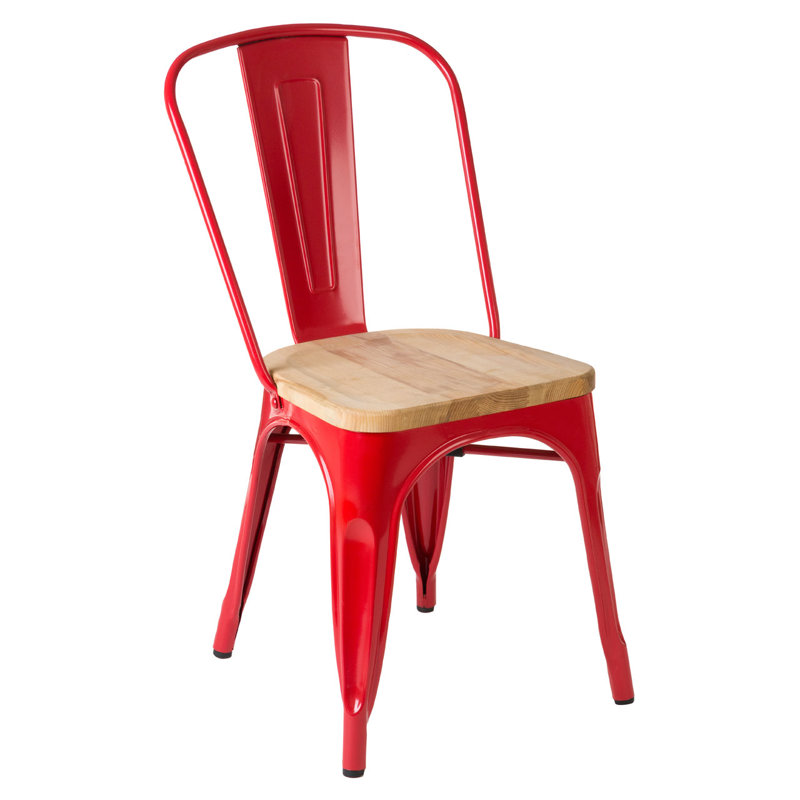 Alvda Slat Back Dining Chair, Red