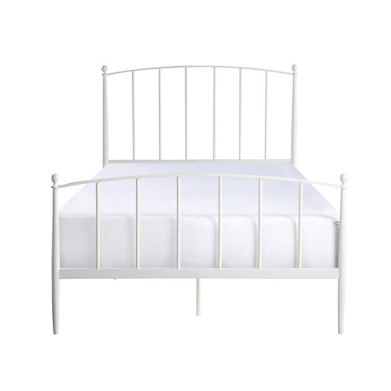 Lit plateforme Marke, Double, Blanc