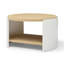 Table basse ronde, table basse de 31 po pour le salon, bureau en bois rustique à 2 niveaux avec tablette de rangement