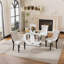 Matthau 4 - Person Pedestal Dining Set-2068947931-2068947929