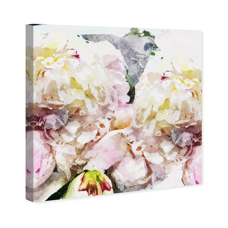 Pivoines - reproduction d'art, Toile tendue, H 40 po x l 40 po x P 1,5 po