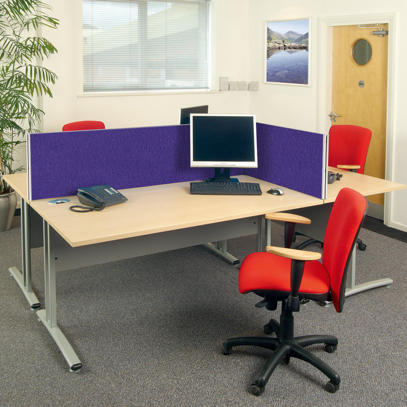 Desk Dividers, 60cm H x 160cm W x 3cm D, Purple