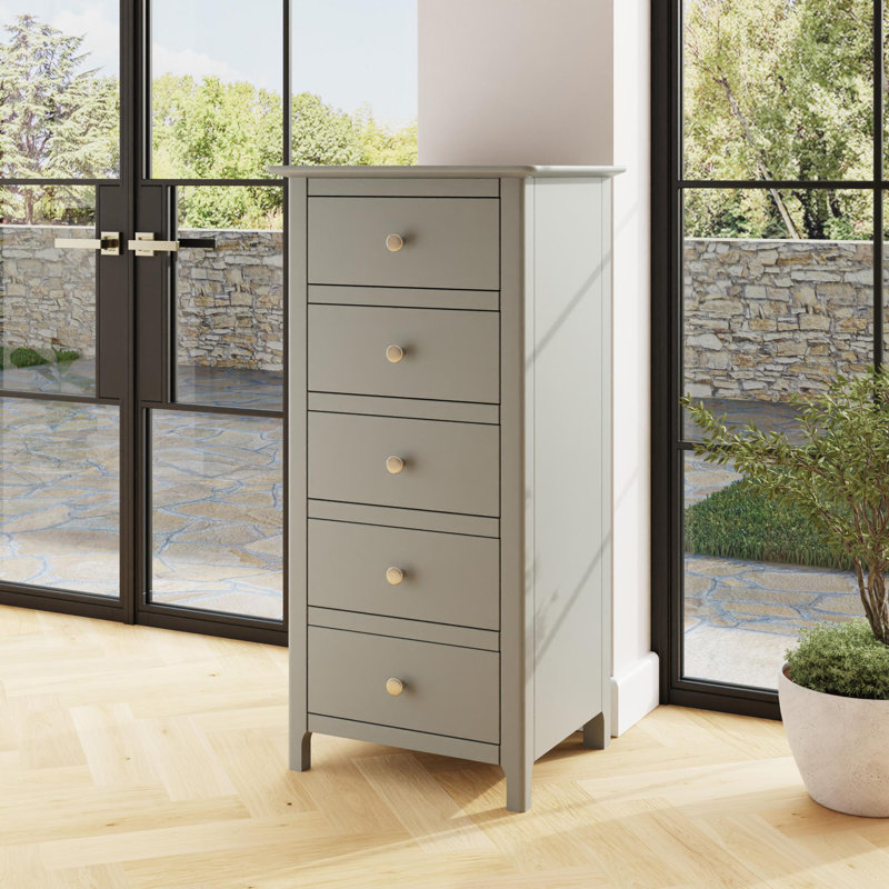 Accetturri 5 Drawer Chest of Drawers, Grey