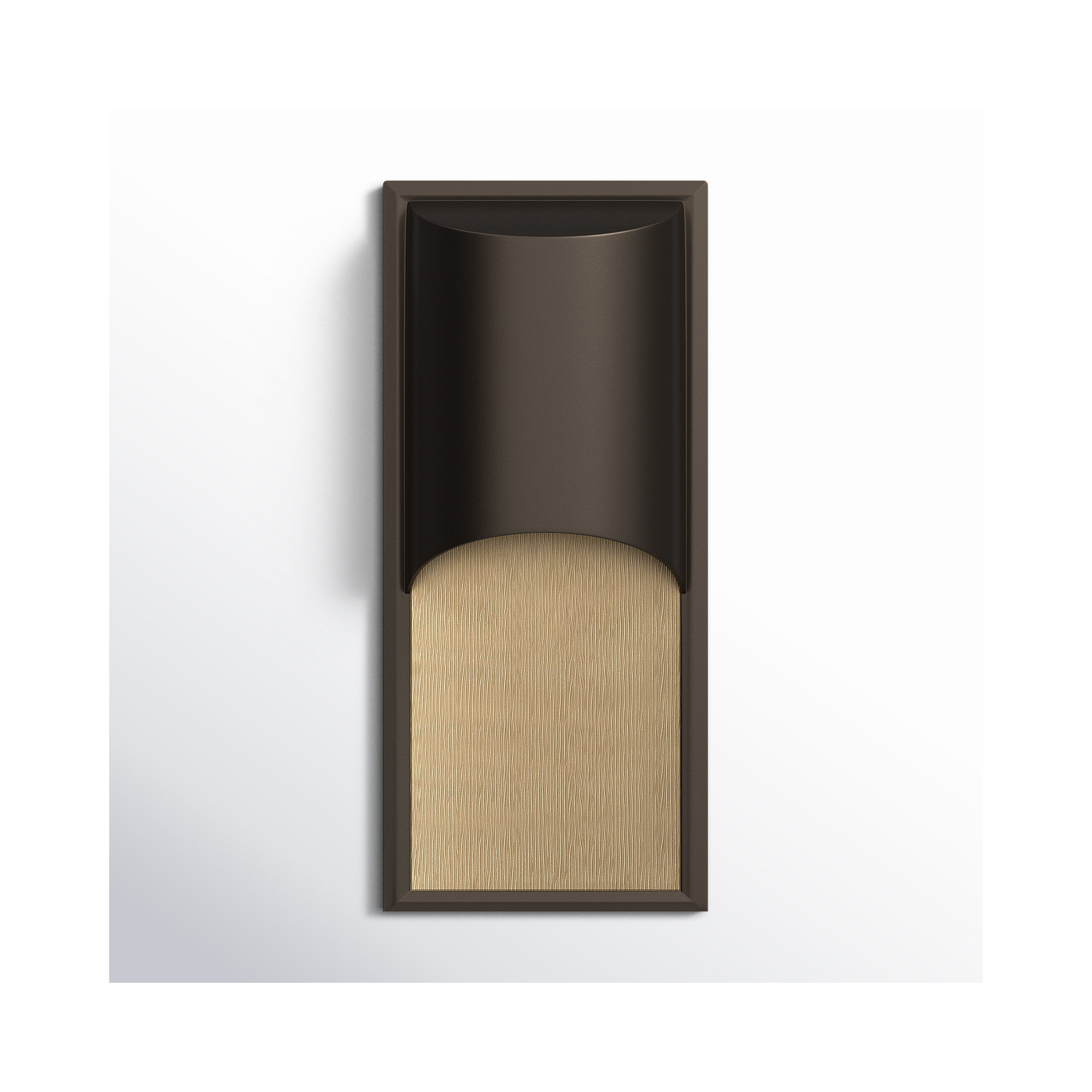 Aurore Single Light Rectangle Outdoor Wall Light, MED, Bronze