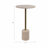 Accent Table Travertine Stone Iron Modern for Living Room Bedroom Office - 22" Ivory & Tan
